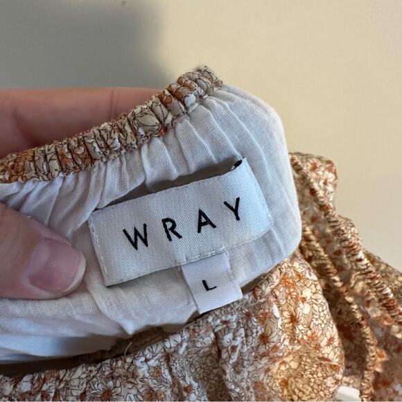 Tuckernuck Wray Orange Floral Cotton Mini Dress Large - Picture 9 of 11